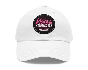 Dad Hat with Leather Patch (Round)