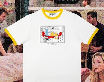 op vrienden geïnspireerd geel T-shirt