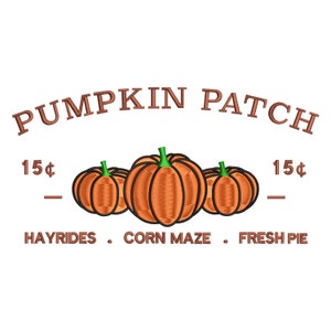 Pumpkin Patch embroidery designs, Halloween Pumpkin patch file, Pumpkins Halloween designs, Autumn Fall design embroidery, Digital Download
