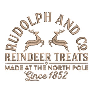 Rudolph Embroidery Design, Embroidery File, Christmas Rudolph Embroidery Design, Embroidery Pattern, Trendy Christmas File, Reindeer Design