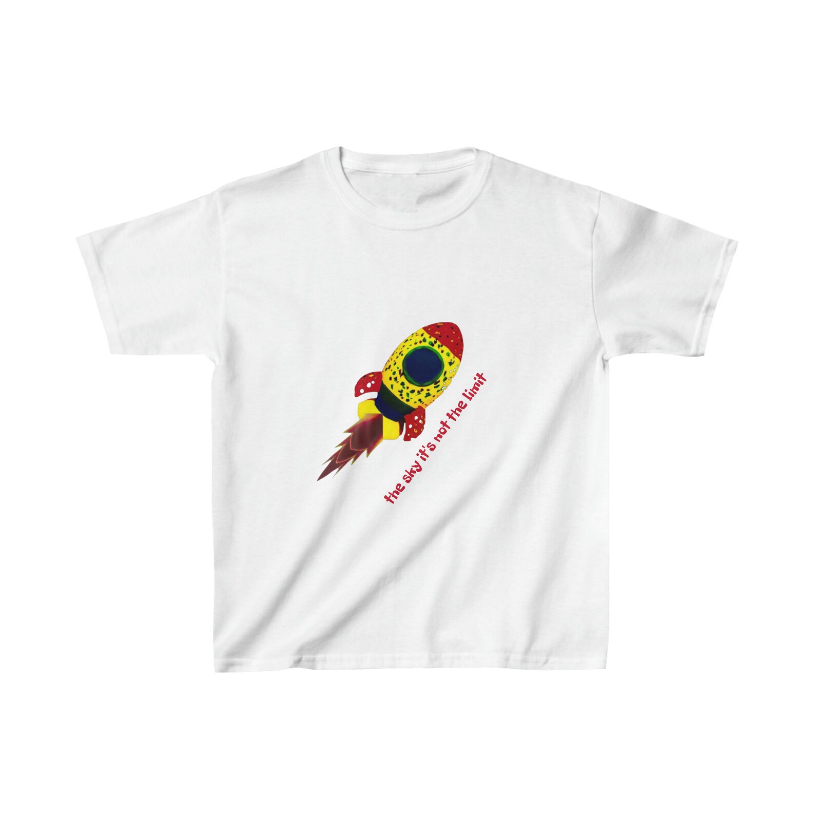 Rocketship the Sky It's Not the Limit-kids Tee rocketship ...