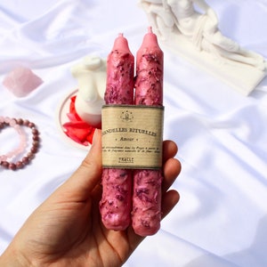 Bougies rituelles Atelier Oracle, Bougie d'amour, Bougie de divination, Bougie d'autel, Bougie fait main, Bougie de sort, Chandelle Rituelle image 8