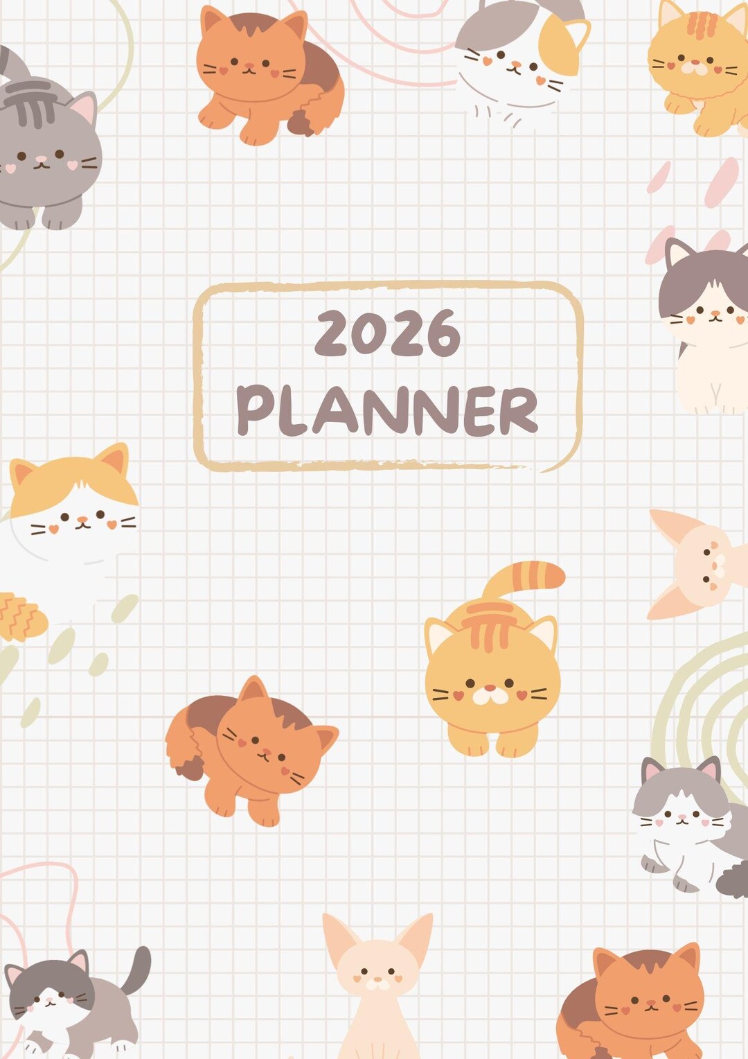 2026 Cat Planner | Editable Canva Template | Printable Planner/calendar ...