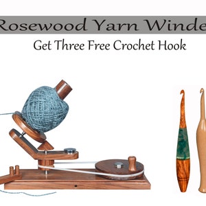 Rosewood Yarn Winder Large Wooden Yarn Winder for Knitting Crocheting  Handcrafted Heavy Duty Natural Ball Winder 