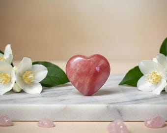Cherry Quartz Heart – Rose Pink Crystal Heart | Love, Harmony, Gentle Energy