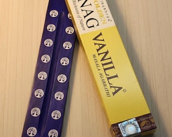 Vanilla Incense Stick Set with Holder • Hand-rolled • Warm, sweet fragrance for relaxation and well-being