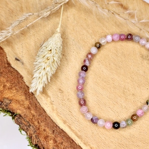 Handmade Natural Gemstone Bracelet 4 mm Crystals Beads Healing Stone Jewelry