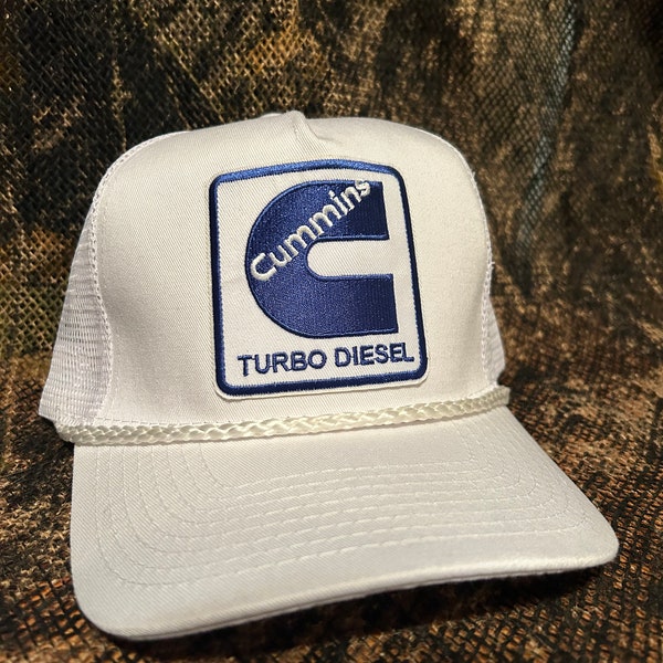 Cummins Turbo Diesel Retro Vintage weißer Trucker Hut