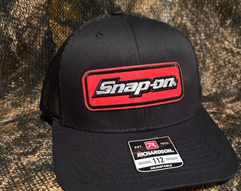 Snap-on tools retro vintage black Richardson 112 SnapBack hat