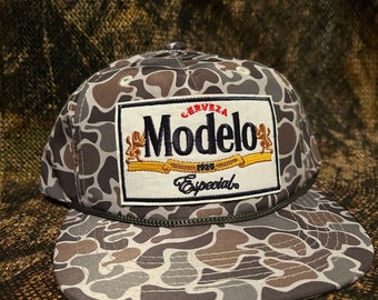 Modelo Cerveza retro vintage Smokeshow Camo SnapBack hat