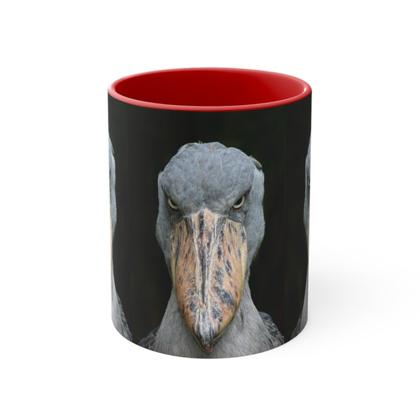 Angry Shoebill Crane Accent Tasse à café, 11 oz