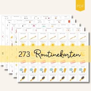 Routine cards weekly plan children | Montessori | Daily routine | Weekly planner A4 + A3 | To print | PDF | Digital | Autism picture cards