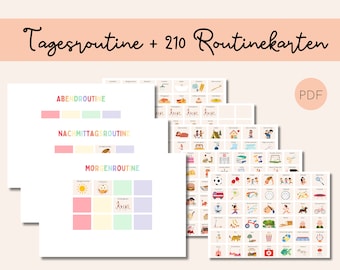 Daily routine children | Montessori | Daily Planner | Weekly planner kindergarten child A4 | To print | PDF | Digital | Weekly schedule daily routine