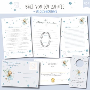 Carta e certificado da fada do dente + calendário de dente de leite | Modelo personalizável para impressão | PDF | dente de leite | Presente da fada do dente | dente solto |