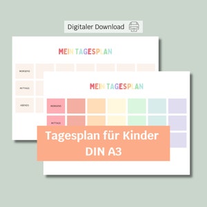 Plano diário crianças A3 | Montessoriano | Planejador diário | Planejador semanal | Para imprimir | PDF | Digitais | Plano semanal | Criança do jardim de infância | criança em idade escolar