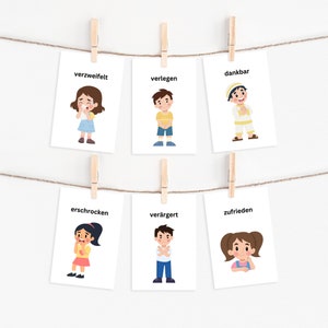 Gefühlekarten Montessori Gefühle Kinder Zum Ausdrucken PDF Lernmaterial Kindergarten Emotionskarten Gefühlskarten Bild 5