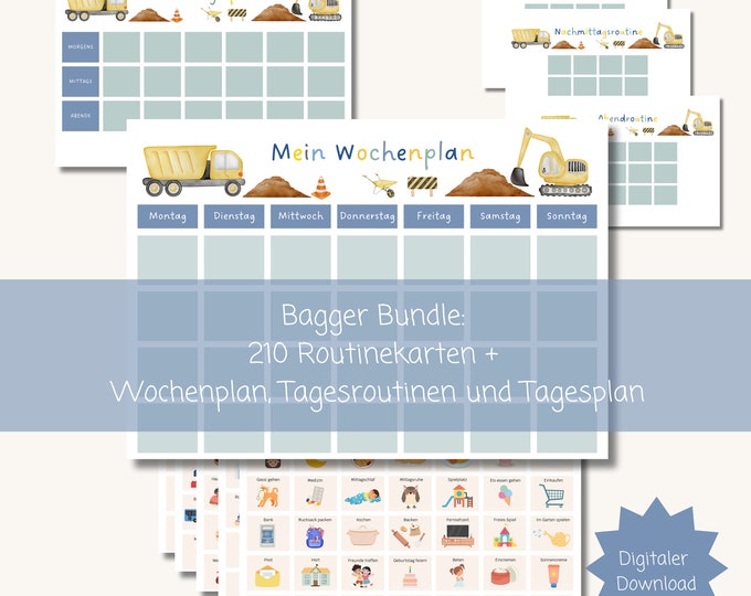 300 Routinekarten Wochenplan Kinder, Gratis Wochenplaner & Tagesablauf