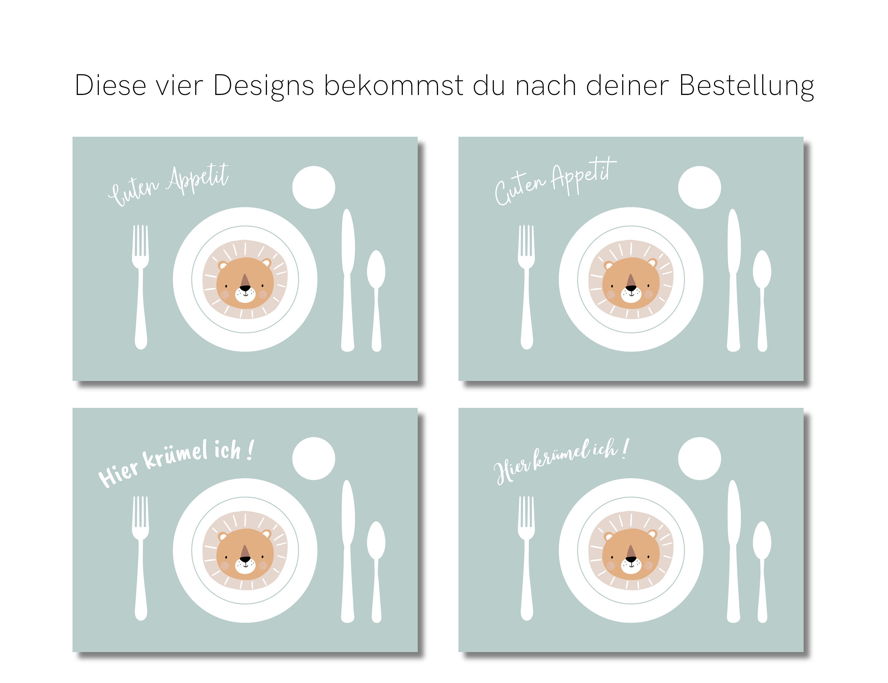 Placemat Children Placemat Montessori Placemat Lion Etsy