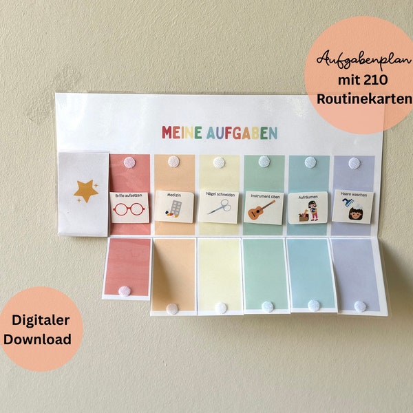 Takenplan kinderen | Montessori | Ochtendroutine | Dagplanner | Routinekaarten | Weekplan | Afdrukken | Pdf | Digitaal | Weekplanner