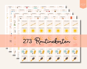 Routinekarten Wochenplan Kinder | Montessori | Tagesablauf | Wochenplaner A4 + A3 | Zum Ausdrucken | PDF | Digital | Autismus Bildkarten