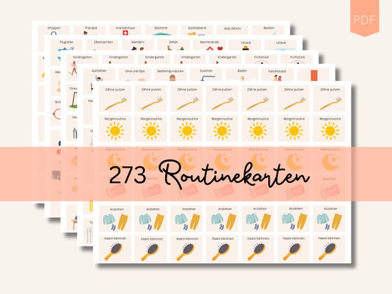 Routinekarten Wochenplan Kinder | Montessori | Tagesablauf | Wochenplaner A4 + A3 | Zum Ausdrucken | PDF | Digital | Autismus Bildkarten