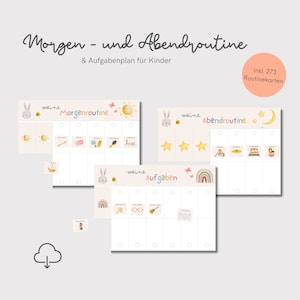 Morgenroutine Abendroutine Kleinkind, Montessori Tagesplan, Routineplan, Gefühlsstarke Kinder, Autismus, Aufgabenplan, Autonomiephase