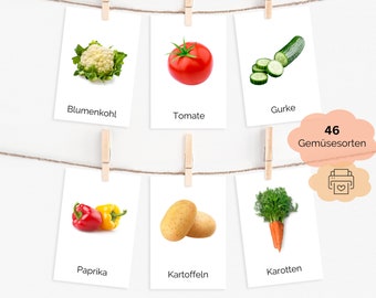 Fiszki Warzywa | Karty zakupowe Montessori | Lista zakupów dla dzieci | Fiszki Jedzenie | PDF | Aby wydrukować | Karty do nauki języków
