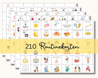 Routine Cards Weekly Plan Kids | Montessori | daily routine | Weekly planner A4 + A3 | To print | PDF | Digital | Autism picture cards