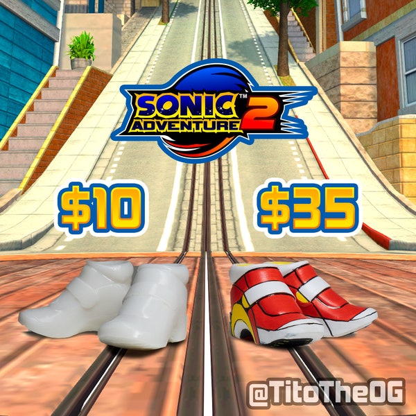 Custom Sonic 3D Printed Sonic Soap Shoes