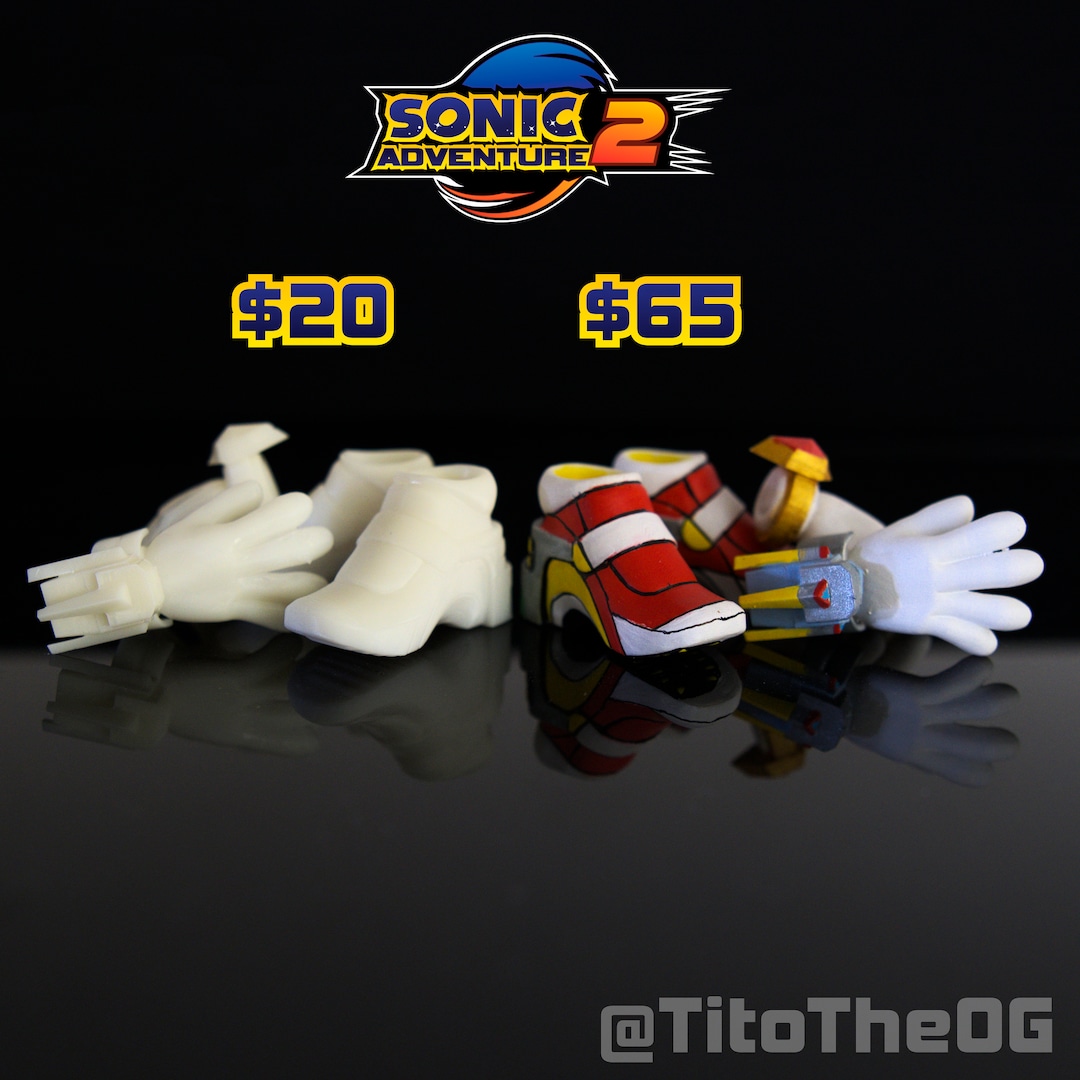 Custom 3D Printed Sonic Soap Shoes and Upgrades Etsy