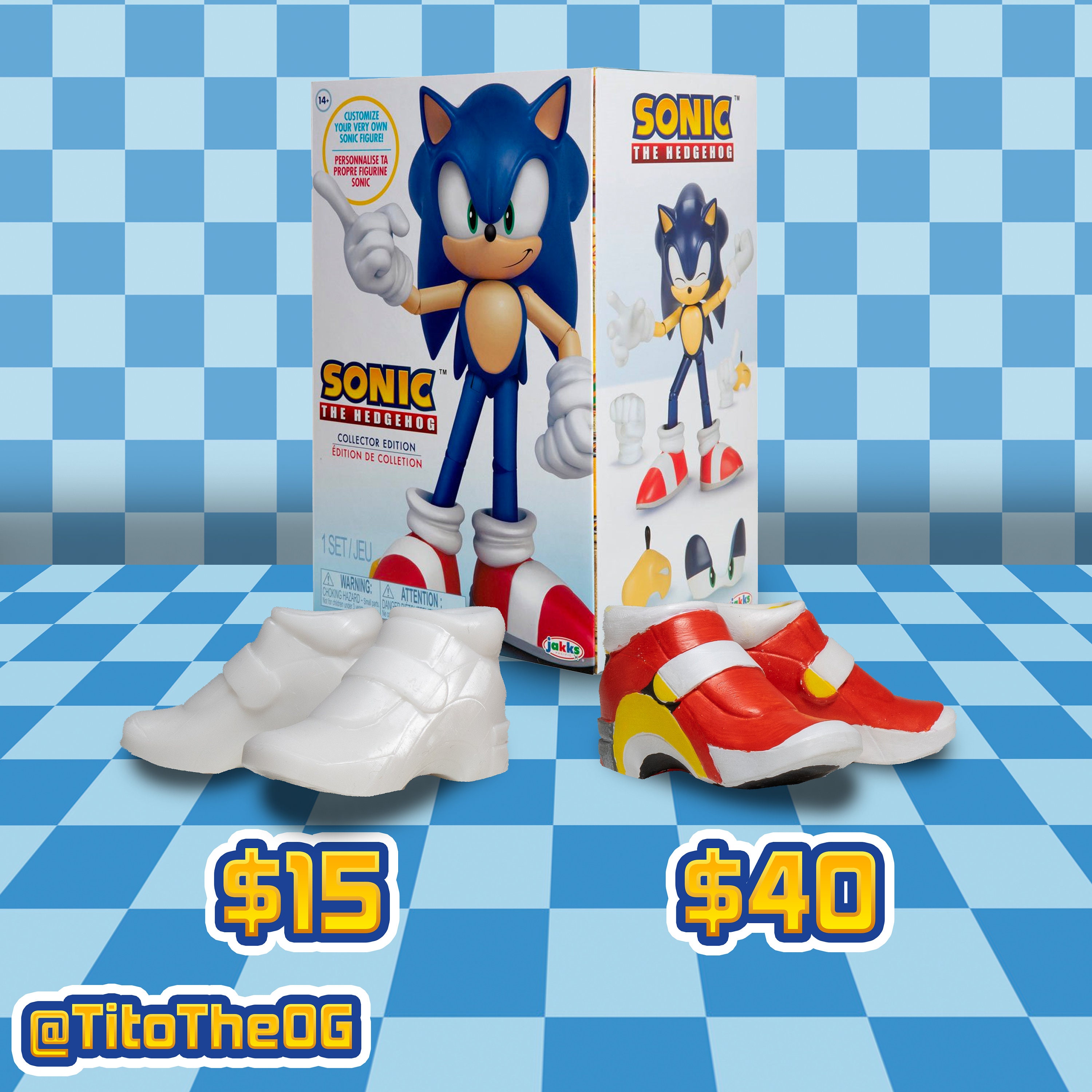 Custom Sonic the Hedgehog Funkos Set 2 Antoine Surge Super 