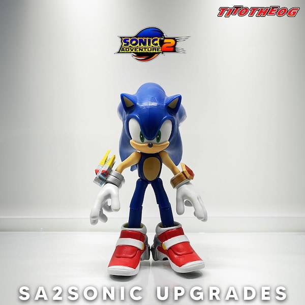 Custom 3D Printed SA2  Sonic Upgraded parts for Jakks Pacific