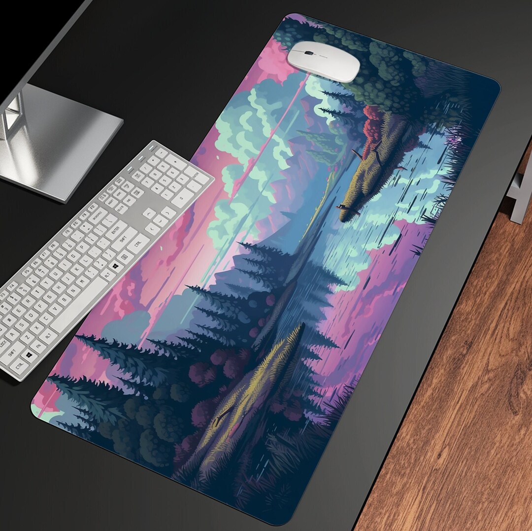 Good Bit Mat Graphics Buy Retro 8-bit Pixel Art Desk Mat, Sunset Landscape XXL Gaming ...