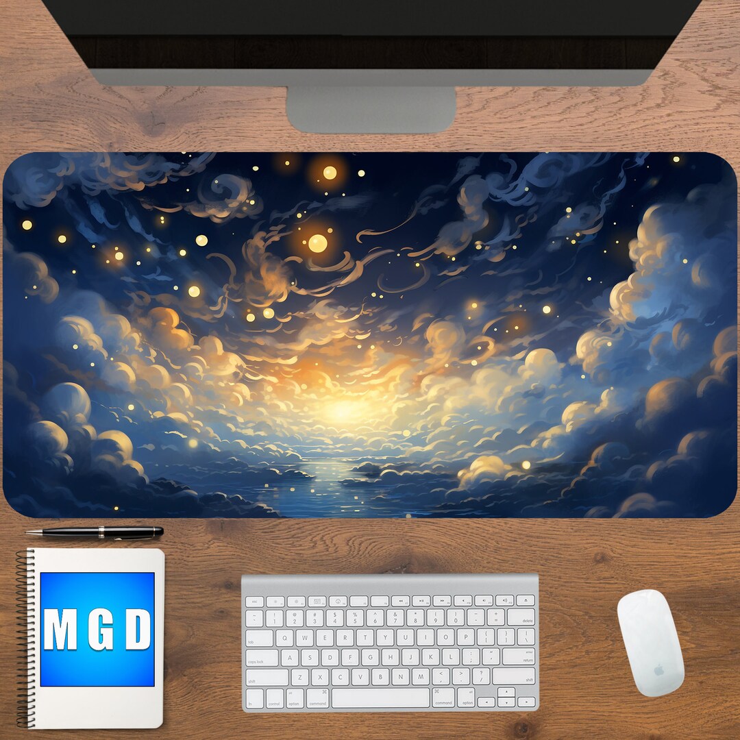 Pastel Sky Mouse Pad, Kawaii Desk Mat, Sky Desk Pad, Aesthetic Mouse ...