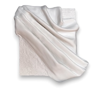 Attalos 3D Plaster Wabi Sabi Draped Wall Sculpture