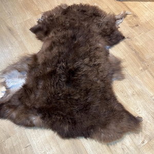 Brown White Sheepskin Rug, Handmade Leather Rug, Rug For Livingroom, Fur Wool Rug, Luxury Wool Rug, Home Decor, Sheepskin Rug, Decor Rug