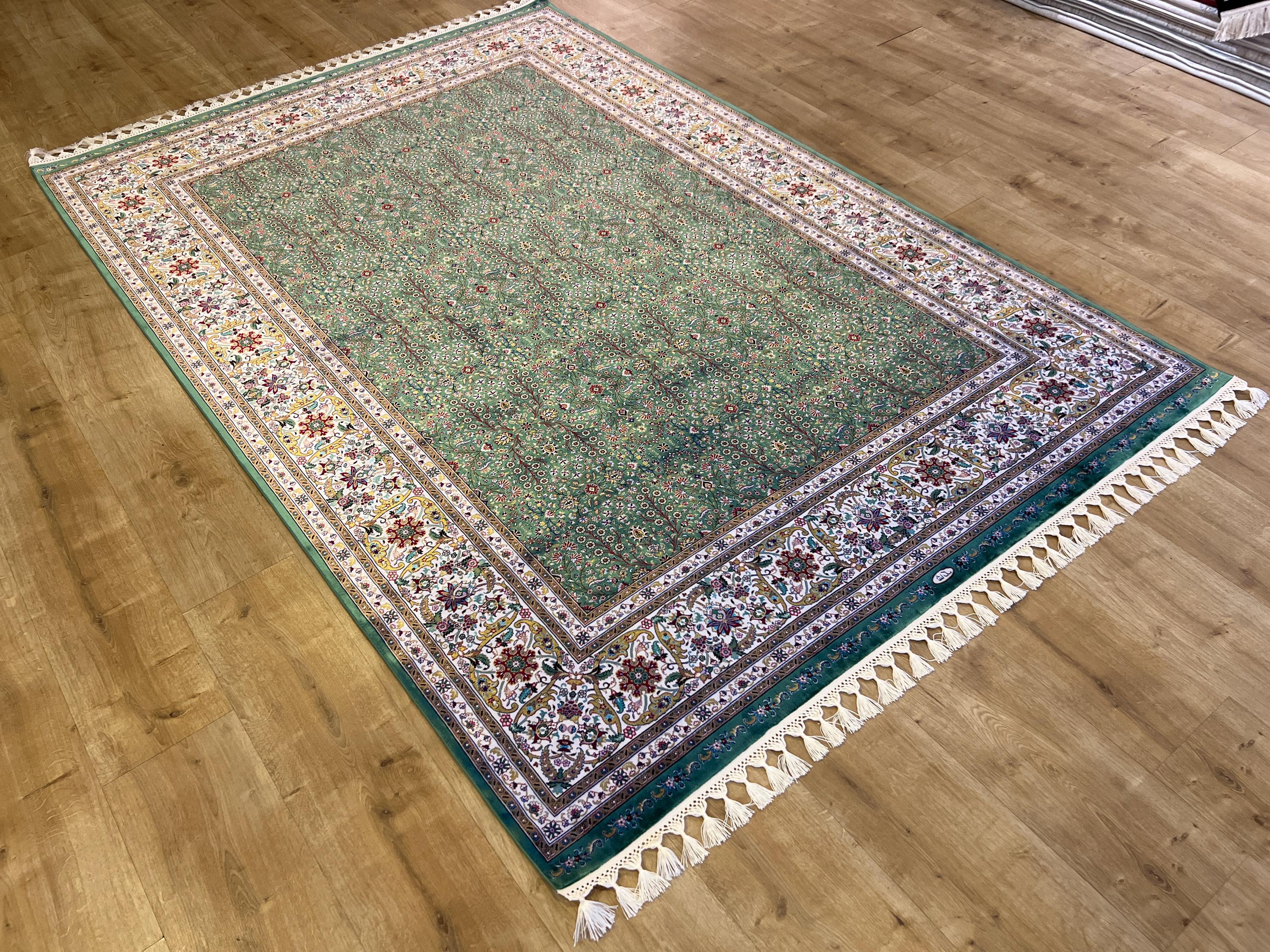 5x8 Ft Green Silk Rug, Classic Luxury Turkish Rug - Etsy