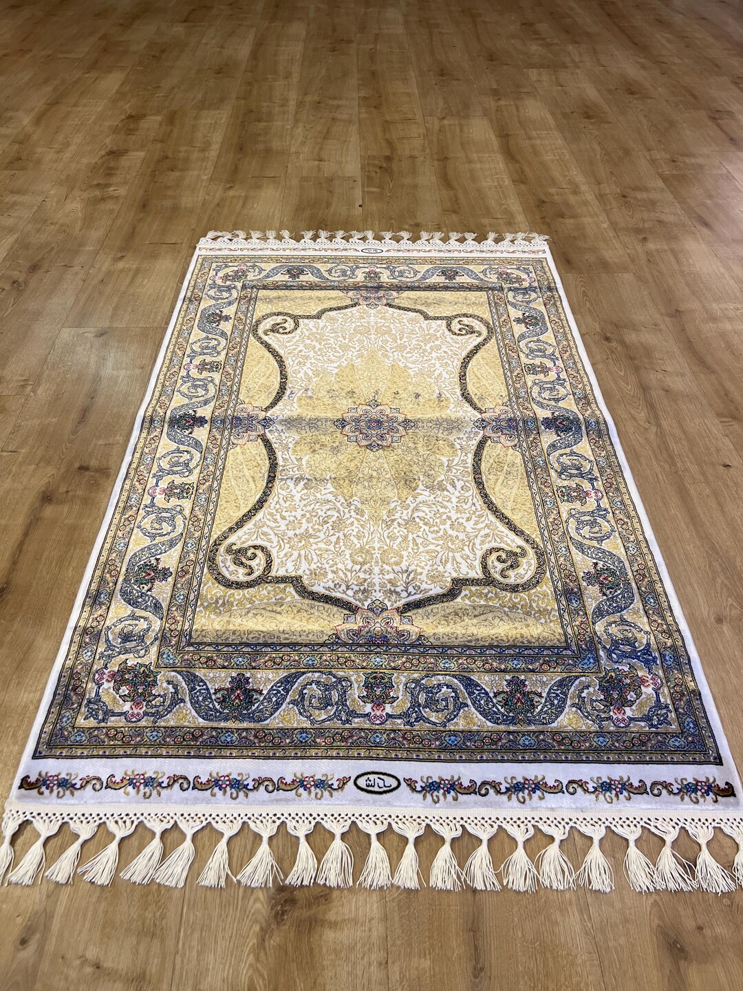 Turkish Rug Small 3x4 Ft Gold White Modal Silk Turkish Rug, Small Persian Rug - Etsy