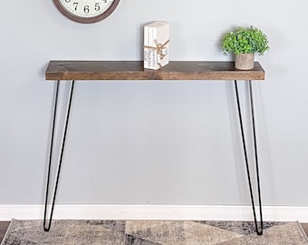 Narrow Console Table | Skinny Console Table, Handmade Table, Hallway Table, Modern Small Console Table, Entryway and Mudroom Furniture