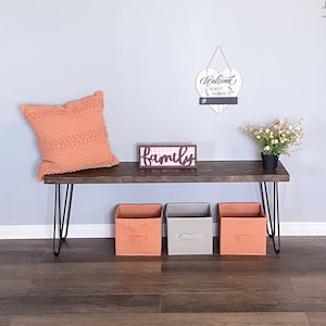 Hairpin Leg Bench | Entryway and Mudroom Furniture | Entryway Bench, Wood Shoe Rack, Garden Bench, Plant Stand, Tv Stand, Coffee Table