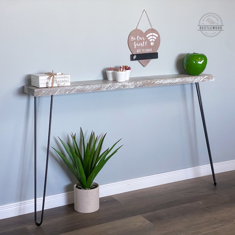 Narrow Console Table Skinny Console Table Handmade Table Etsy