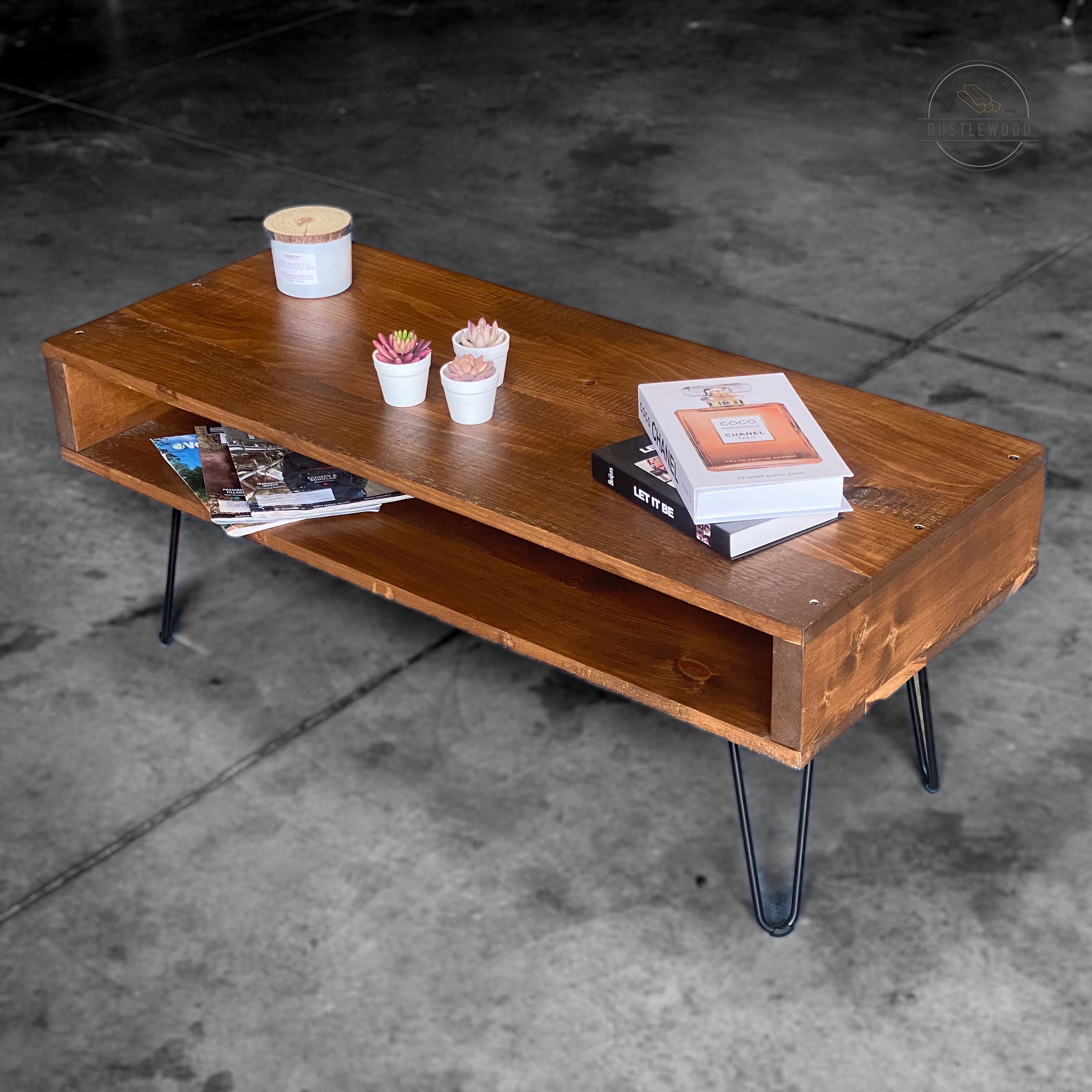 Coffee Table | Hairpin Leg Table, Modern Coffee Table, Rustic