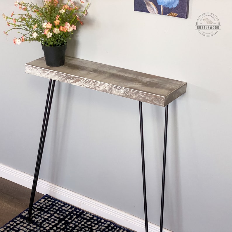 Narrow Console Table Skinny Console Table Handmade Table Etsy