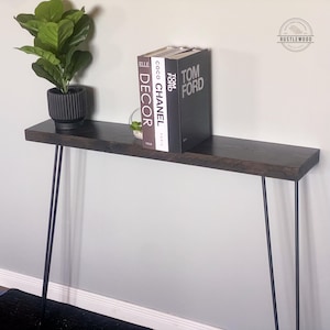 Table console étroite rustique - Parfaite pour les petits espaces