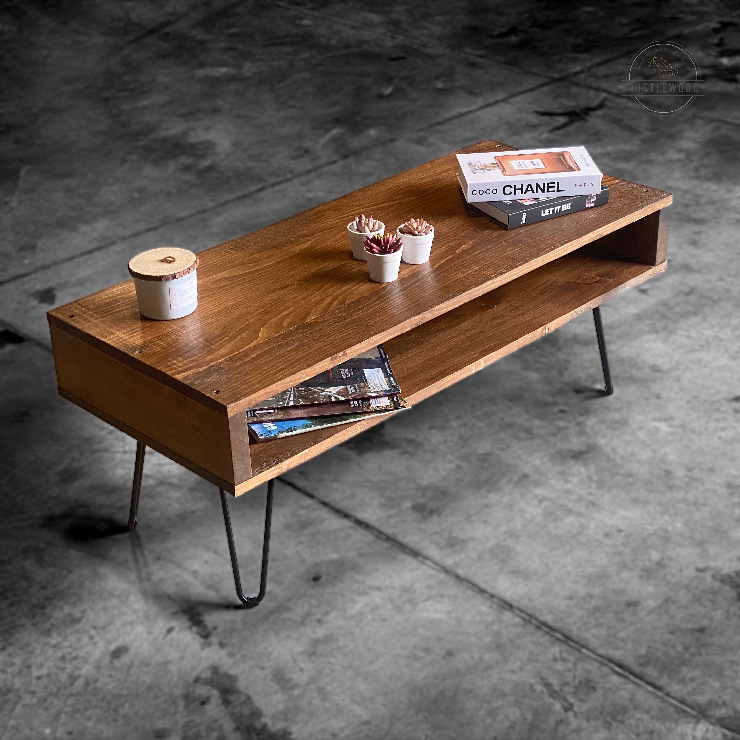 Coffee Table | Hairpin Leg Table, Modern Coffee Table, Rustic