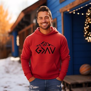 God Is Greater Than the Ups and Downs Hooded Sweatshirt | God is Greater Hoodie | Christian Hoodie | God is Greater Hooded Sweatshirt