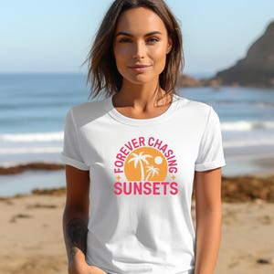 Forever Chasing Sunsets T-Shirt | Forever Sunset Tee | Soft Style Shirt | Chasing Sunset Tees | Sun Chaser Shirt | Sunset Lover Shirt