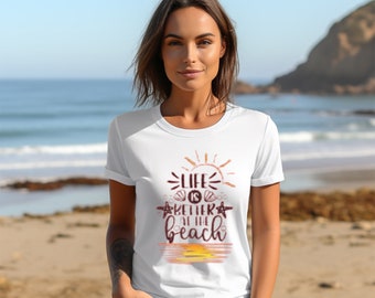 ビーチでの生活は最高 T シャツ | サマー T シャツ | ビーチバム T シャツ | ビーチ ラバー T シャツ | ビーチ ゴーアー T シャツ