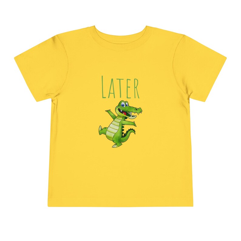 Later Gator Kleinkind-T-Shirt | Kleinkinder T-shirt | Niedliches T-Shirt für Kleinkinder | Later Alligator Tee für Kinder | Coole Kleinkind-T-Shirts | Später Gator Tee Bild 6