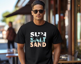 Sun Salt Sand Tee | Sun Salt Sand Summer Tee | Beach Lover Tee | Beach Tee | Fun Summer Tee | Beach Lover Gear | Sun Salt Sand Gear